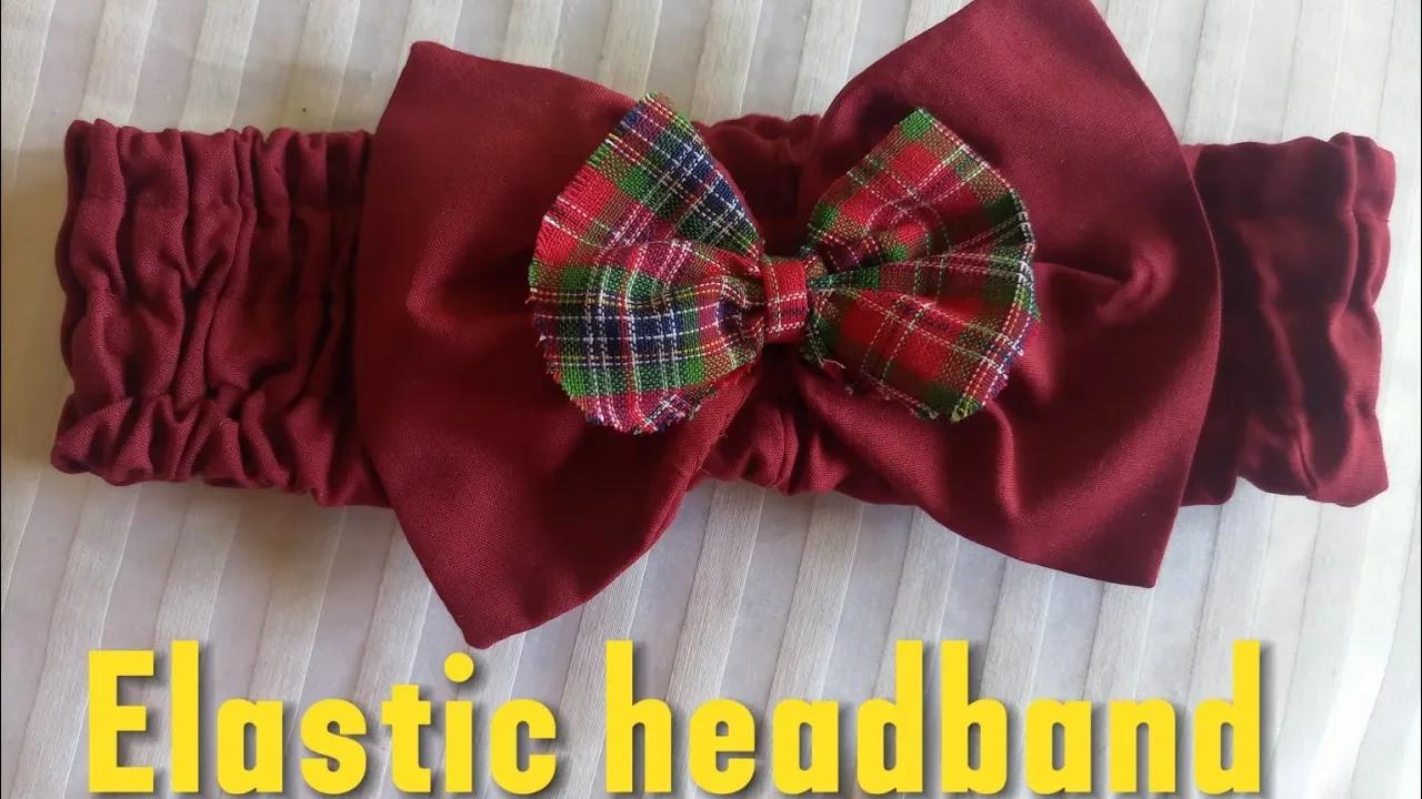 Elastic headband. How to make bow elastic headband sewing tutorial. diy fabric bow #foryou