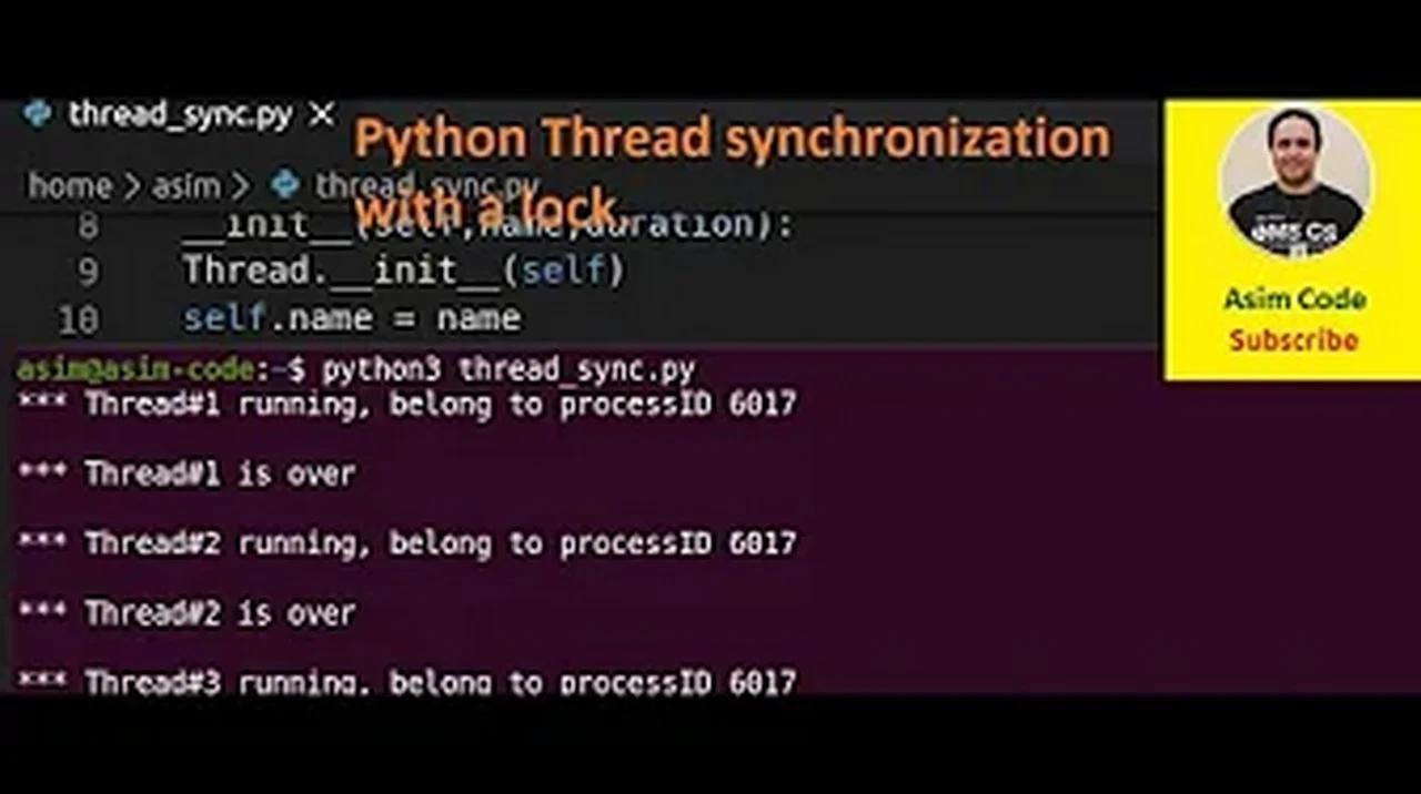 Python Thread synchronization with a lock