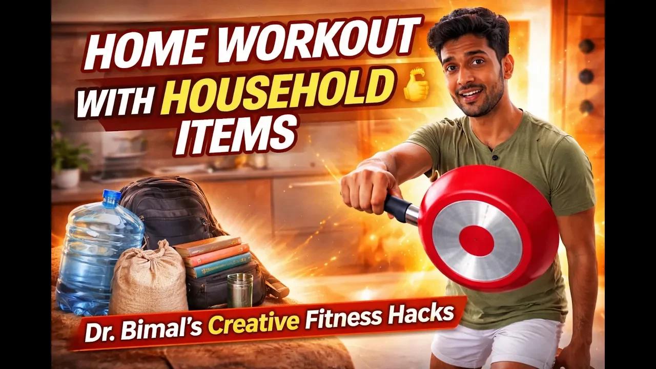 Home Workout with Household Items 💪 | Dr. Bimal’s Creative Fitness Hacks