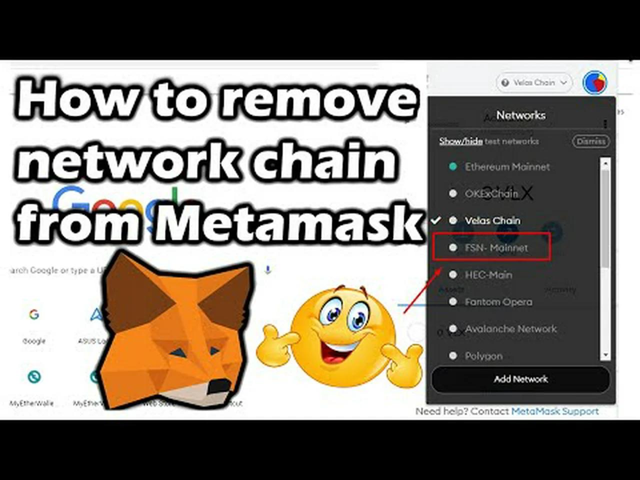 How to remove network chain from MetamaskWallet | Metamask Wallet