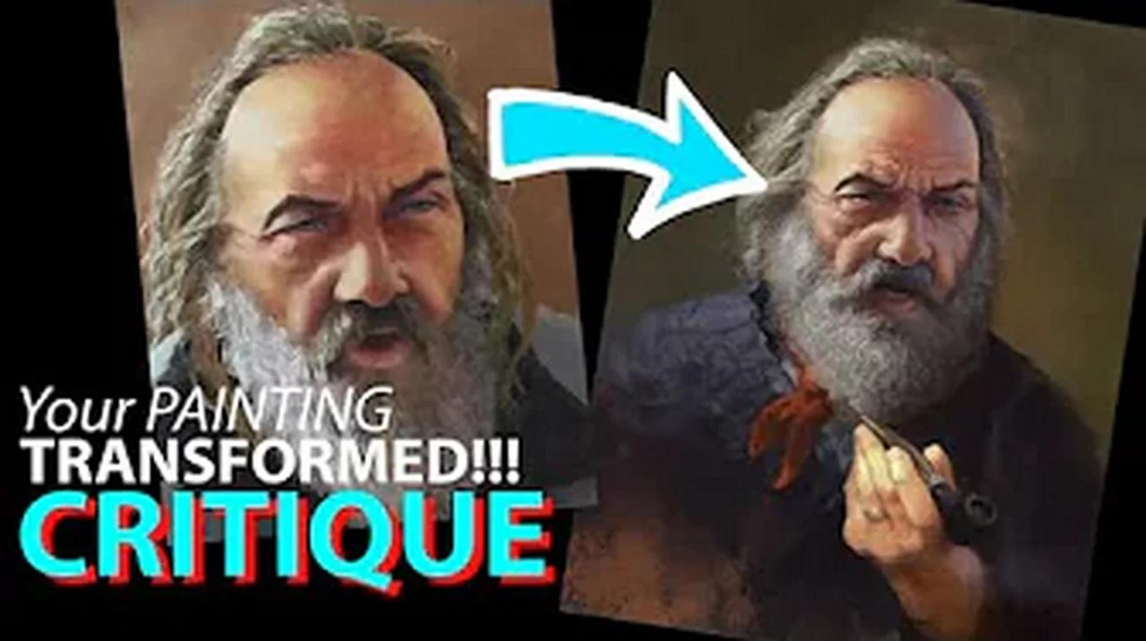 CRITIQUE SESSION - Transforming a students work in Photoshop