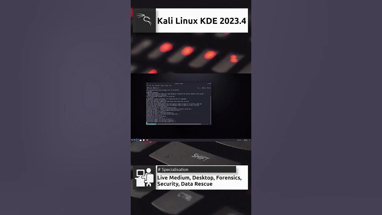 Kali Linux KDE 2023.4 Quick Overview #shorts