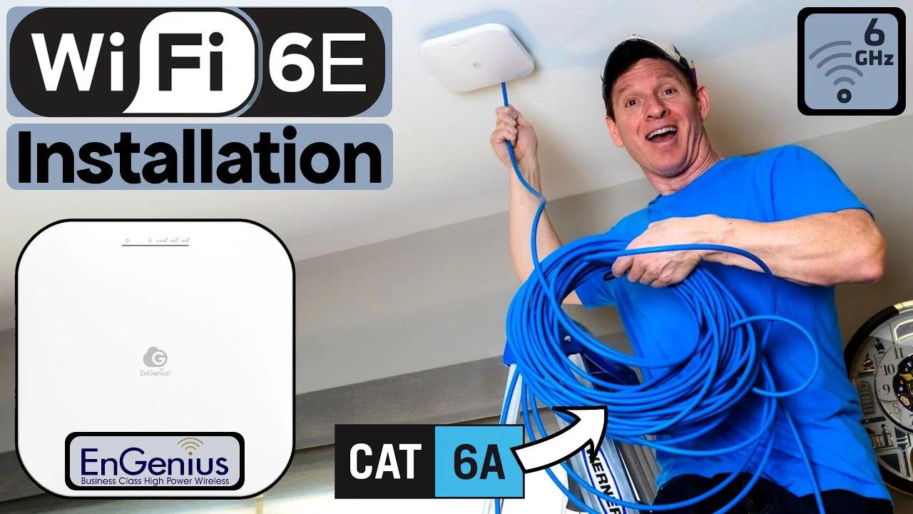 How To Install Any Wireless Access Point - WIFI 6E Install | Cat6a Install