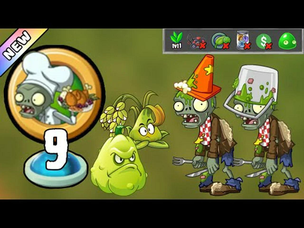 Plants vs. Zombies 2 - Food Fight Bonanza! 2024 Level 9 [Plants Lvl 1 ...