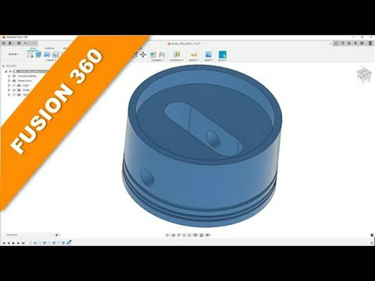 Kolben - Piston (7 cylinder radial engine) - Fusion 360 Training - Part ...
