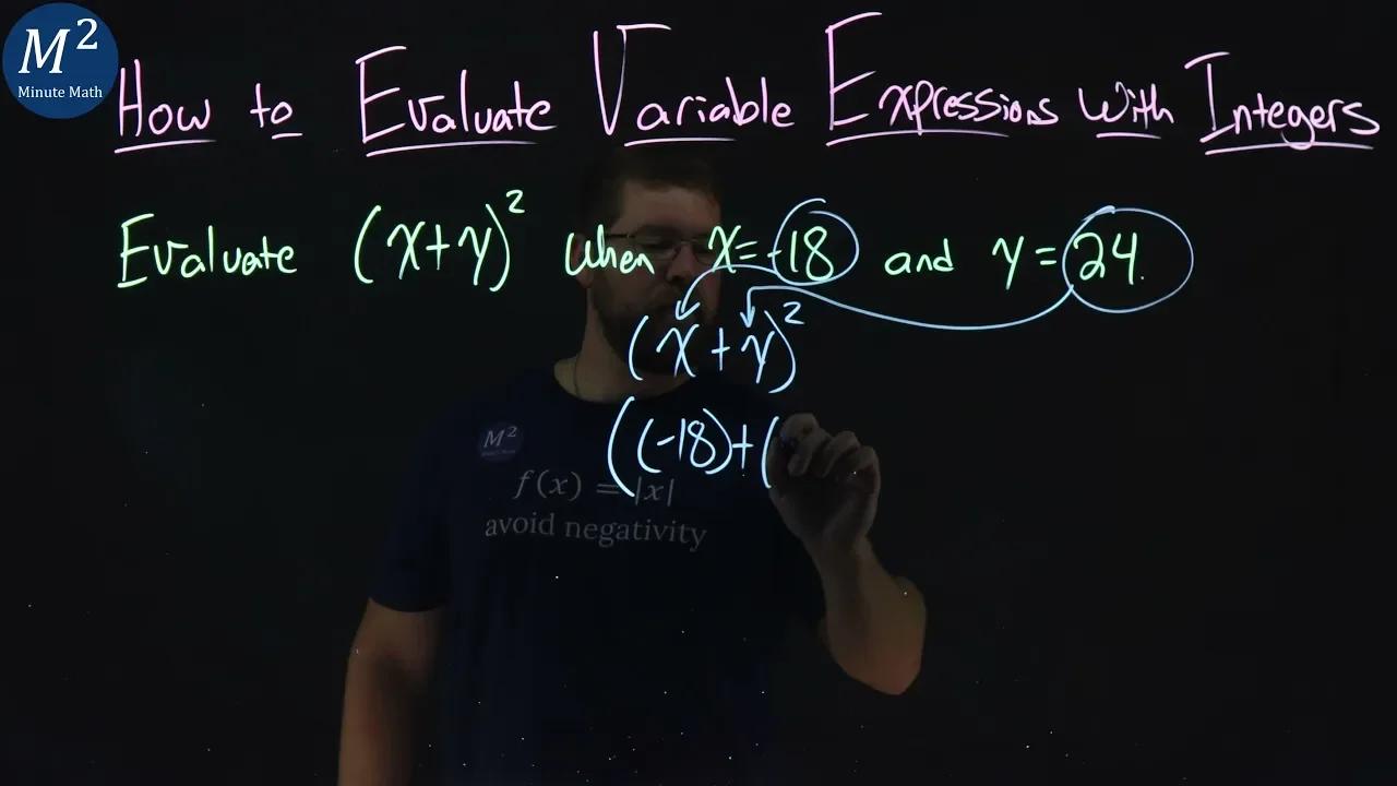 How to Evaluate Variable Expressions with Integers | Part 4 of 4 ...