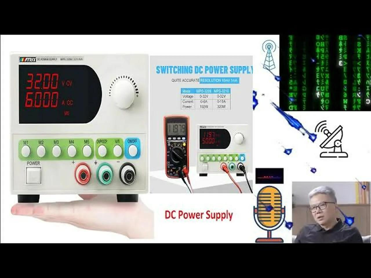 DC Power Supply: MATRIX Variable, 32V 6A Adjustable Bench Power Supply ...
