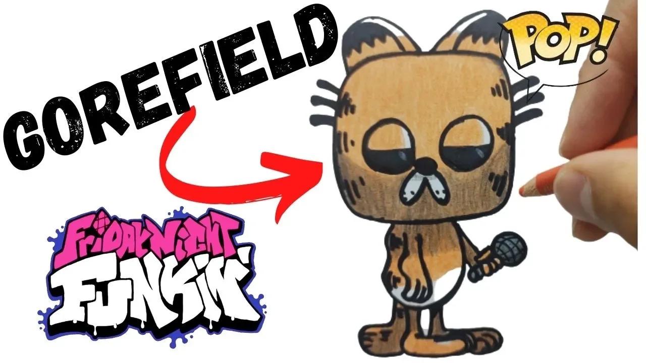 Cómo DIBUJAR a😺GOREFIELD FUNKO POP de FRIDAY NIGHT FUNKIN/How to DRAW ...