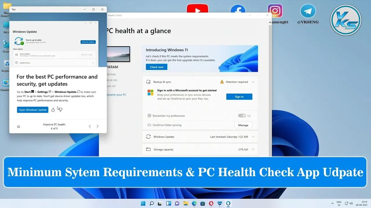 Update On Windows 11 Minimum System Requirement And The PC Health Check App