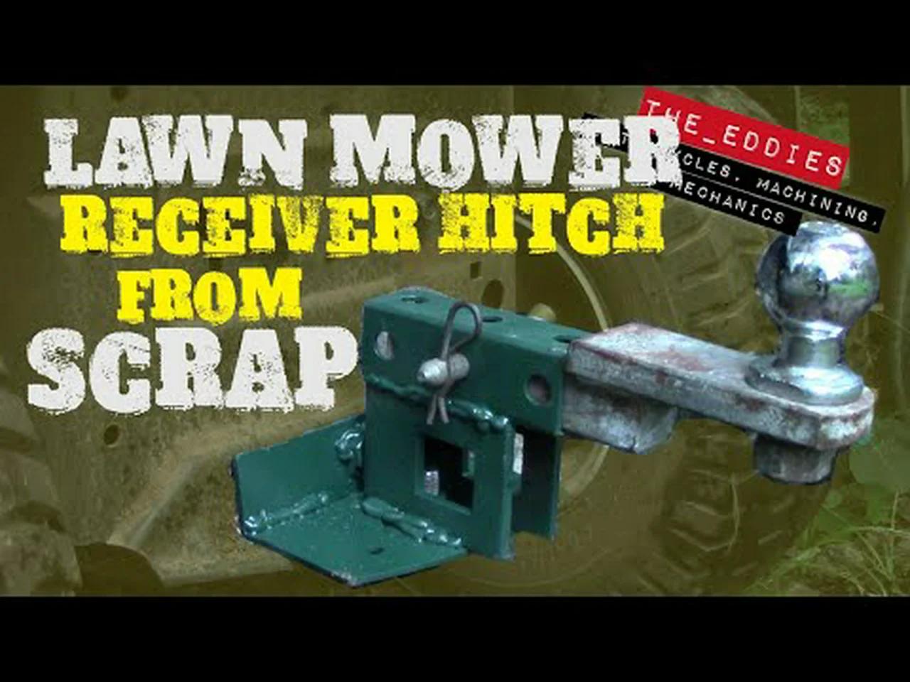 Making a receiver hitch for a riding lawn mower from scrap DIY