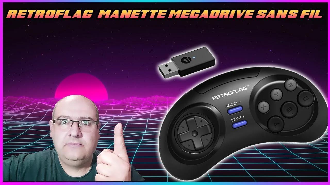 Manette MegaDrive Sans Fil Sega - Pour Console Rétro - Occasion Fonctionnelle