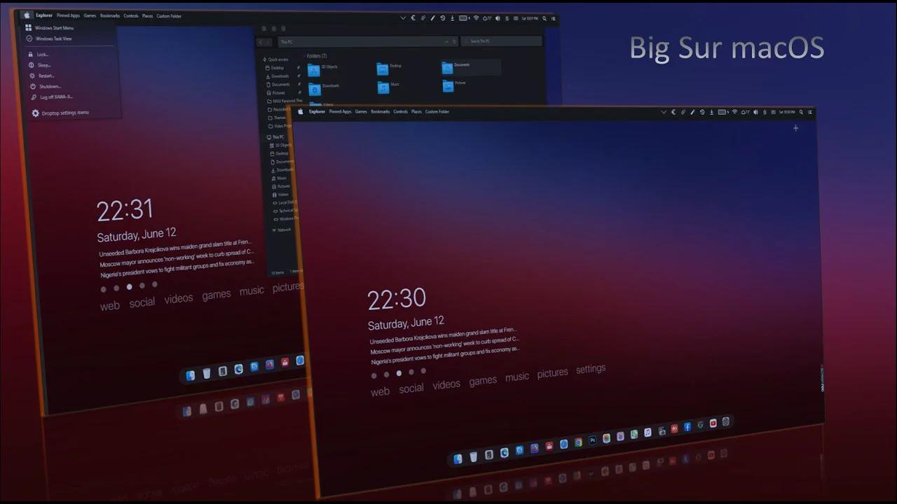 macos big sur theme for windows 7