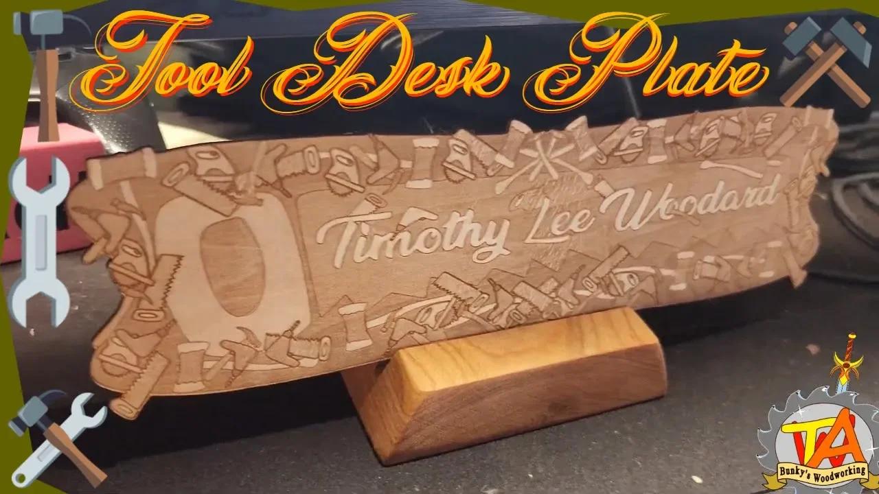 Making a Tool-Themed Office Name Plate With a laser engraver and cutter ...