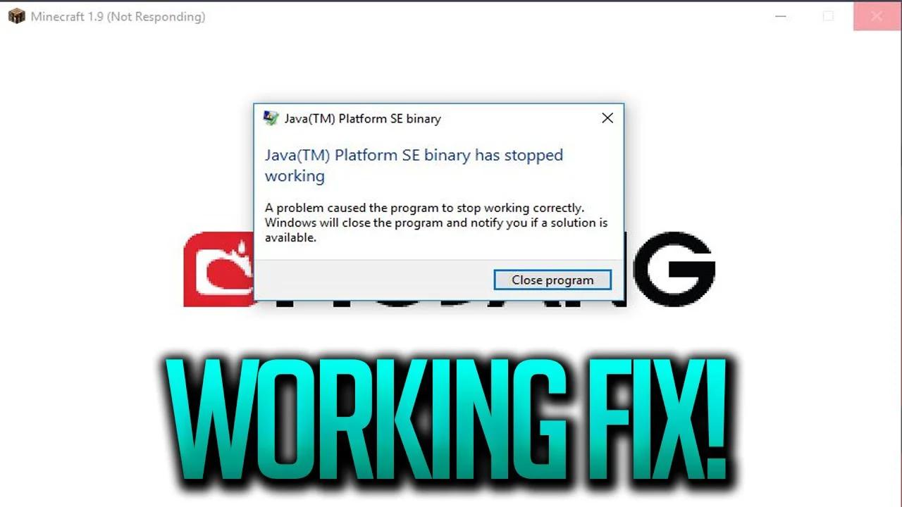 How To Fix Minecraft Not Responding!