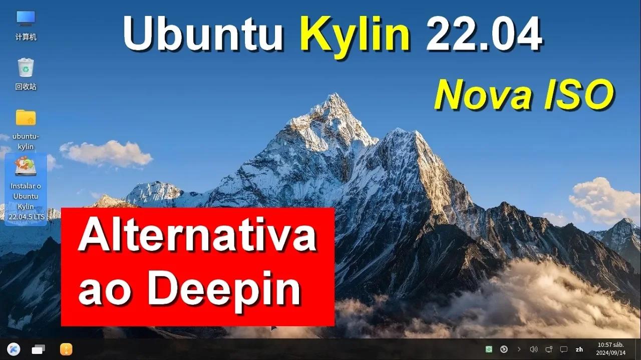 Nova ISO Ubuntu kylin 22.04 Linux Oficial da Canonical. Um dos ...