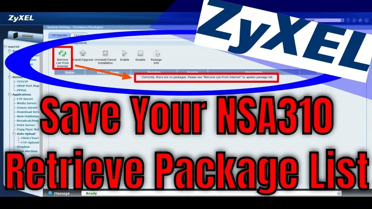 Zyxel nsa310 retrieve package list transmission squeezecenter smart