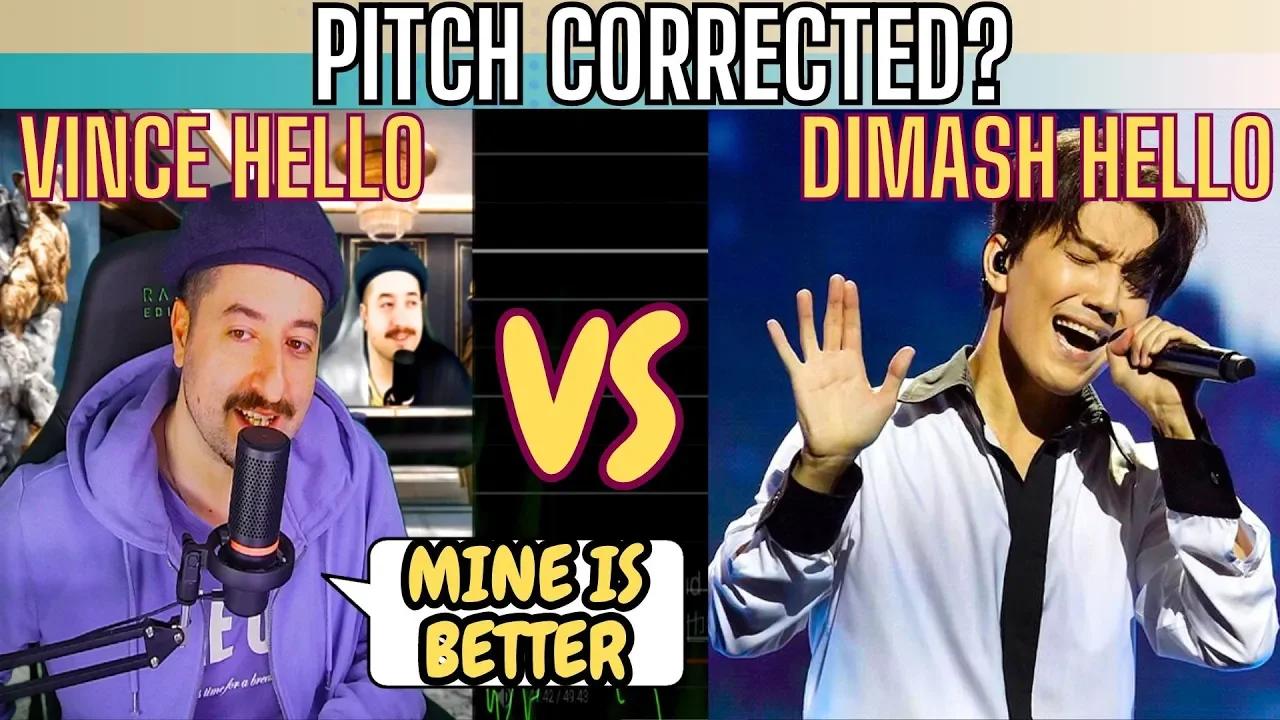 Dimash Kudaibergen Hello PITCH CORRECTED? Also Dimash Version VS my Version