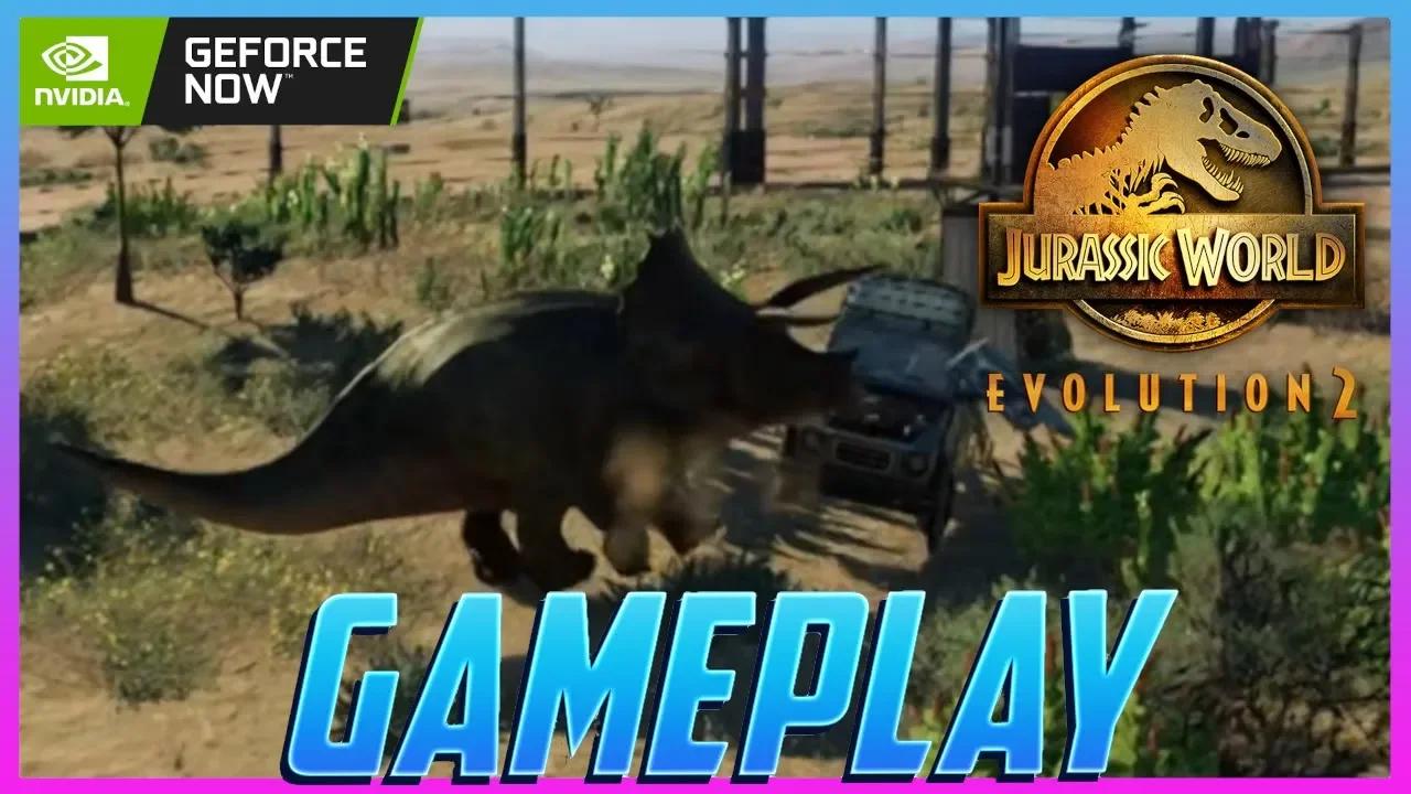Jurassic World Evolution 2 Geforce Now Gameplay Dinosaur Theme Park