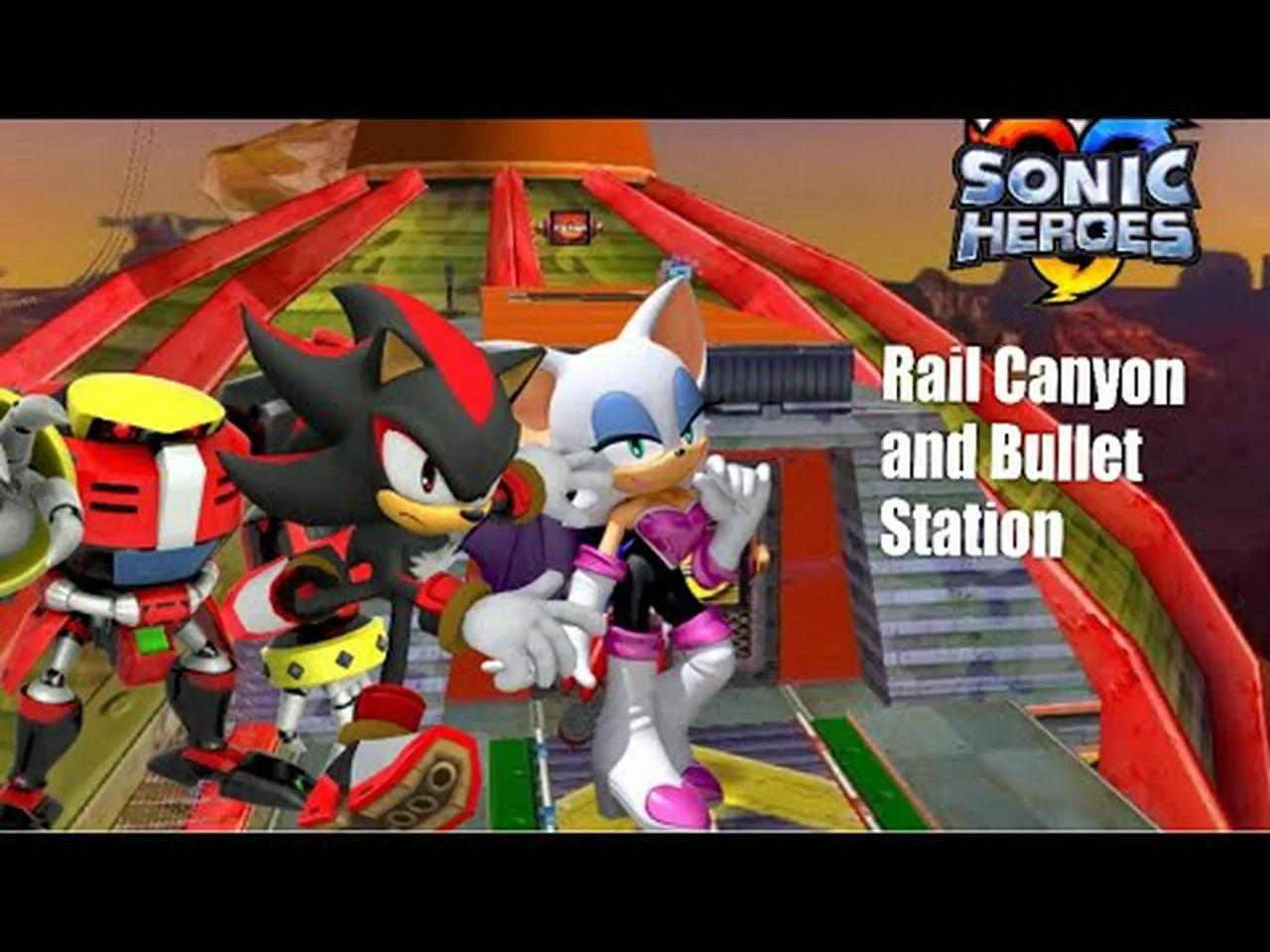 Let S Play Sonic Heroes Team Dark In Rail Canyon And Bullet Station