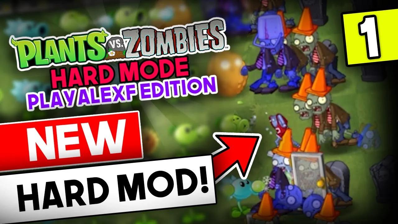 *NEW* BETTER HARD MODE MOD?! (Plants Vs. Zombies Hard Mode by Playalexf)