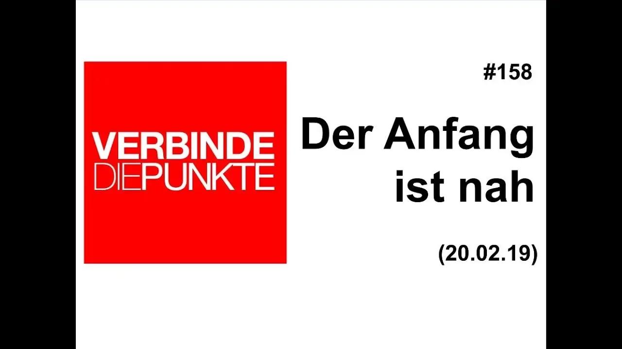 Verbinde die Punkte #158: Der Anfang ist nah (20.02.2019)