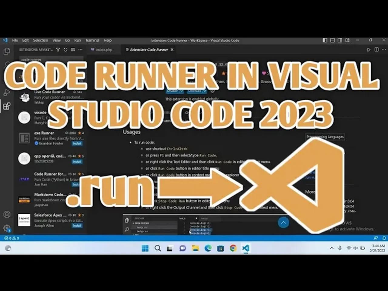 Code runner how to use code runner in visual studio code 2023
