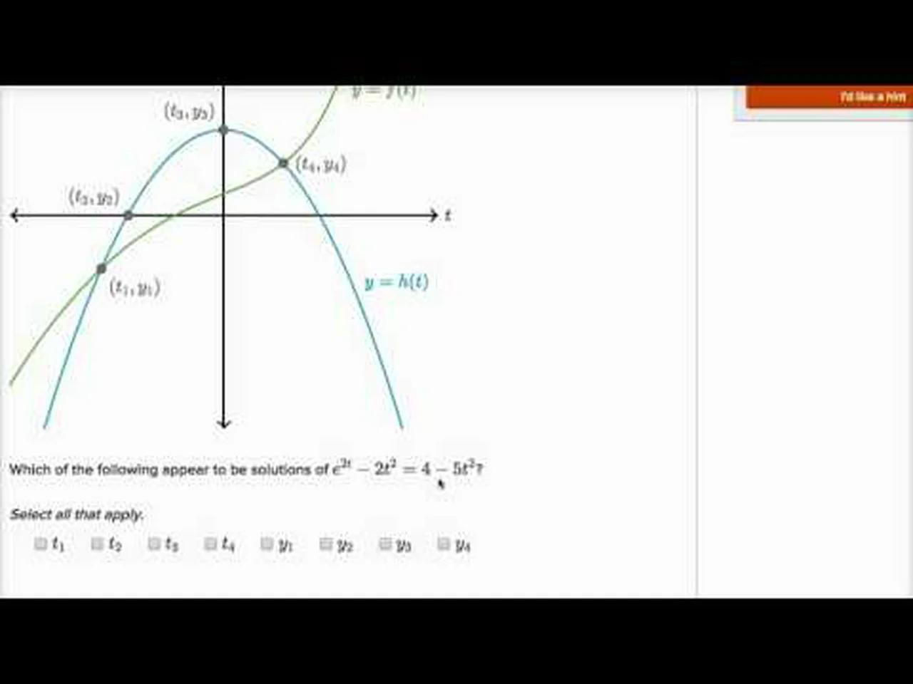 Interpreting equations graphically (example 2) | Mathematics III | High ...