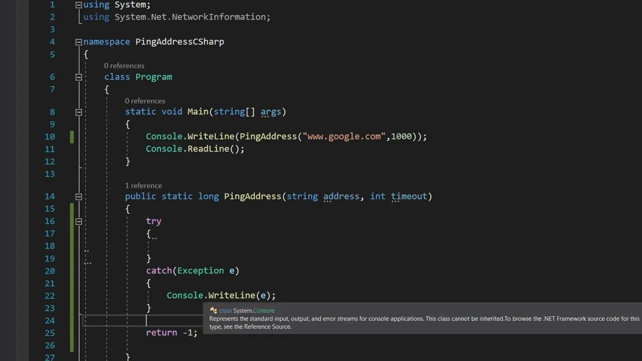 How to Ping an Ip Address Using C# (Get Ping Time/Latency)
