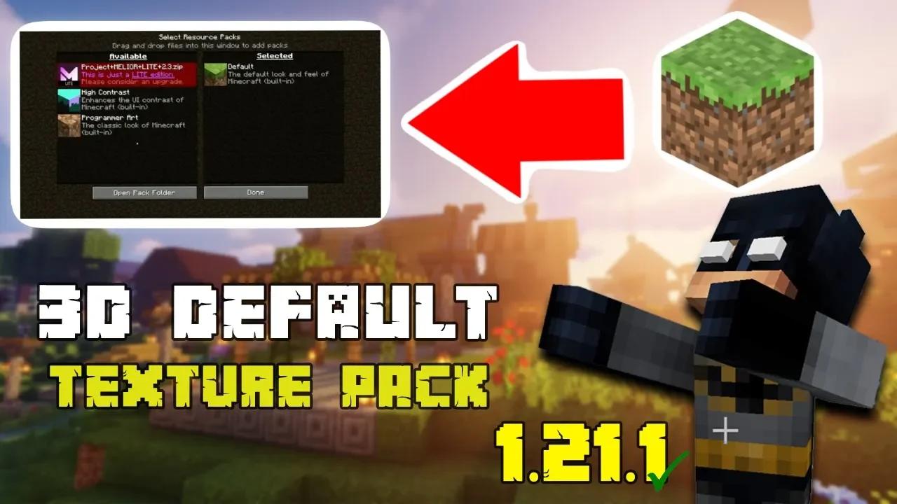 How To Download & Install 3D Default Shader for Minecraft 1.21.1