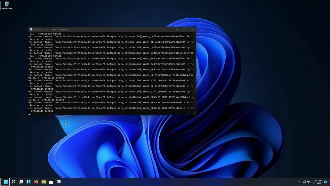 Suicide Linux under Windows Subsystem for Linux - still as destructive!
