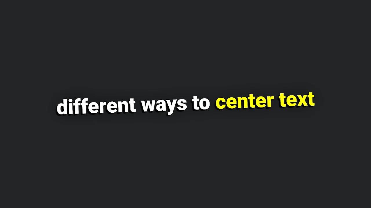 How to Center Text in HTML and CSS | ProgrammingTT