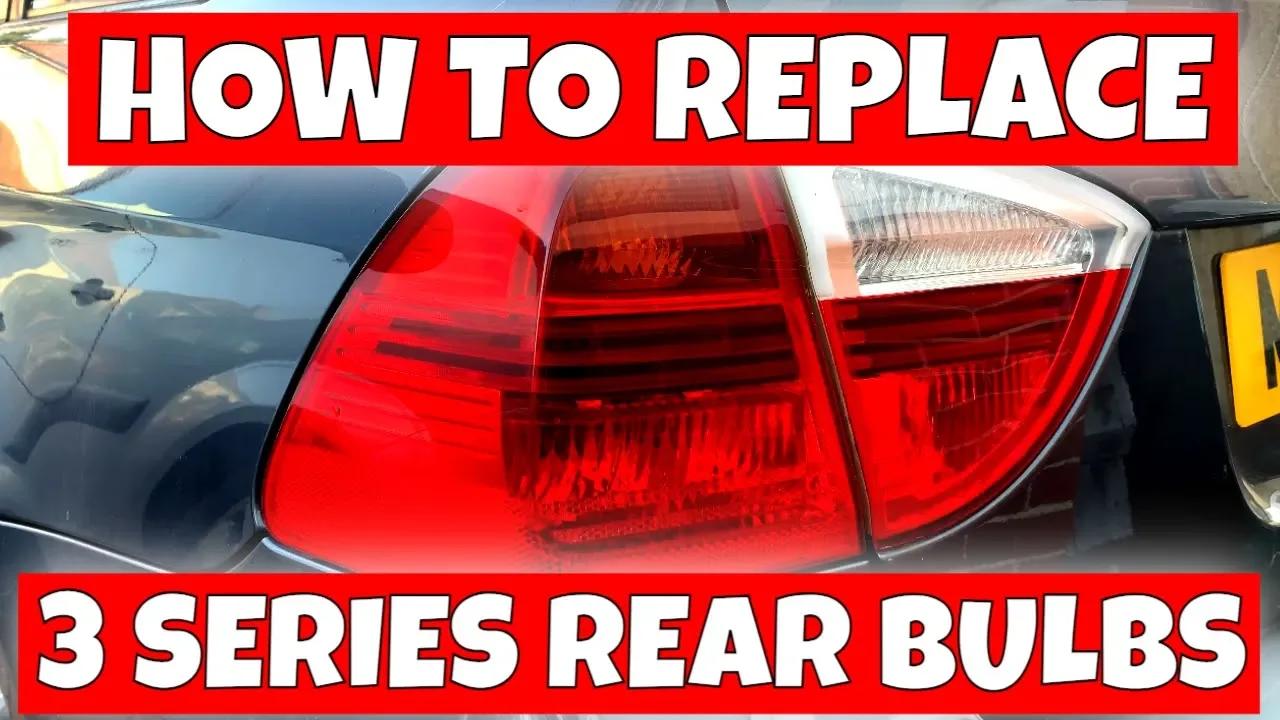 How To Change BMW 3 Series 320d E90 E91 E92 Rear Light Bulbs Reverse ...