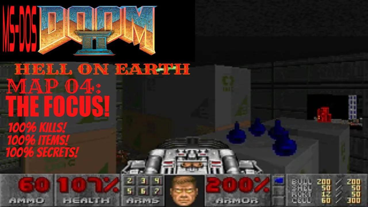 MS-DOS Doom 2 Map 04: The Focus100%!