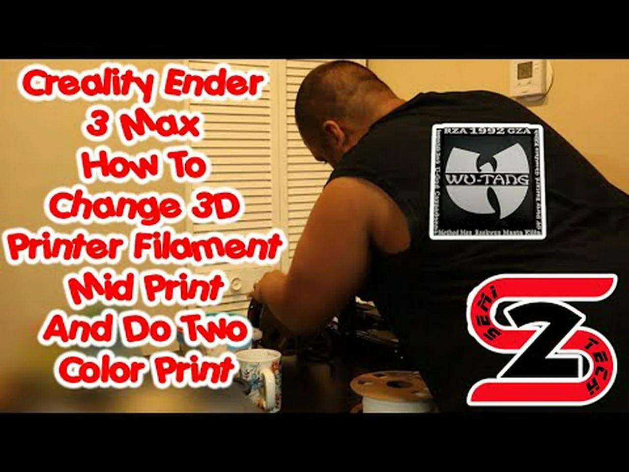 how to change filament in creality ender 3