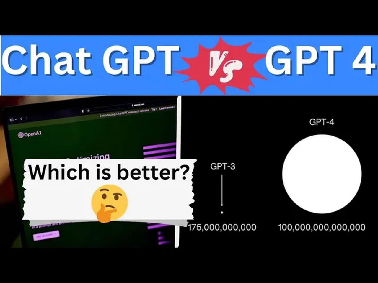 difference entre chat gpt 3 et 4