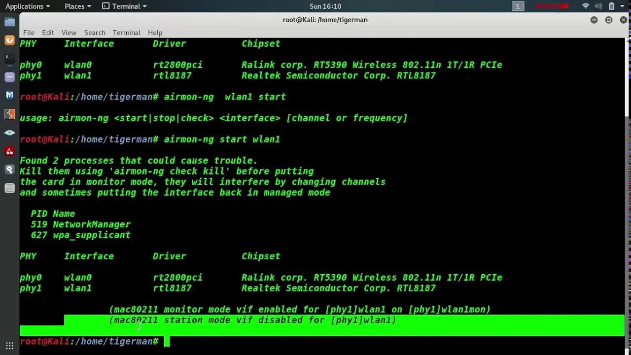 Test if Wireless Card adapter support packet injection