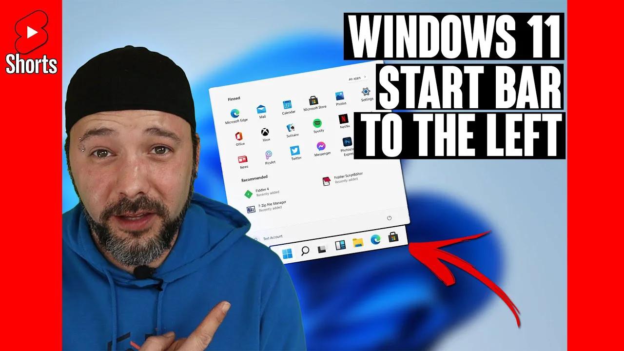 Windows 11 Start Menu To The Left Shorts