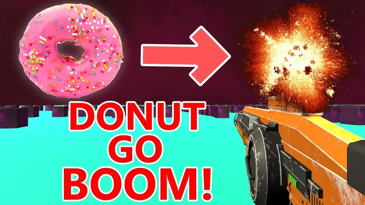 Can Donuts Explode in SPACE? | 3D Space Shooter Bazooka