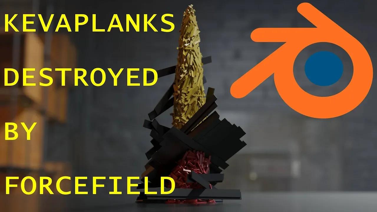 Keva Plank Tower Destroyed By Forcefield