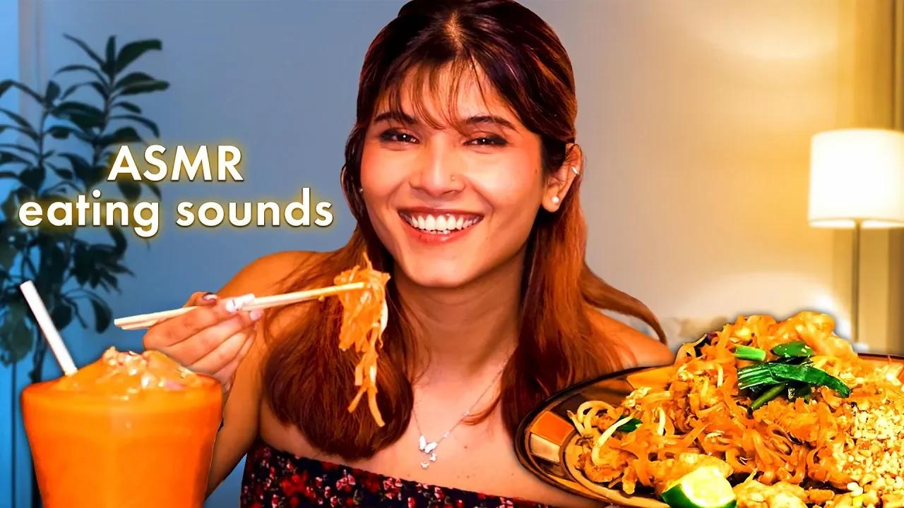 ASMR POV: A Quiet Thai Food Date Night 🌙🥢 Soft Whispers & Eating Sounds