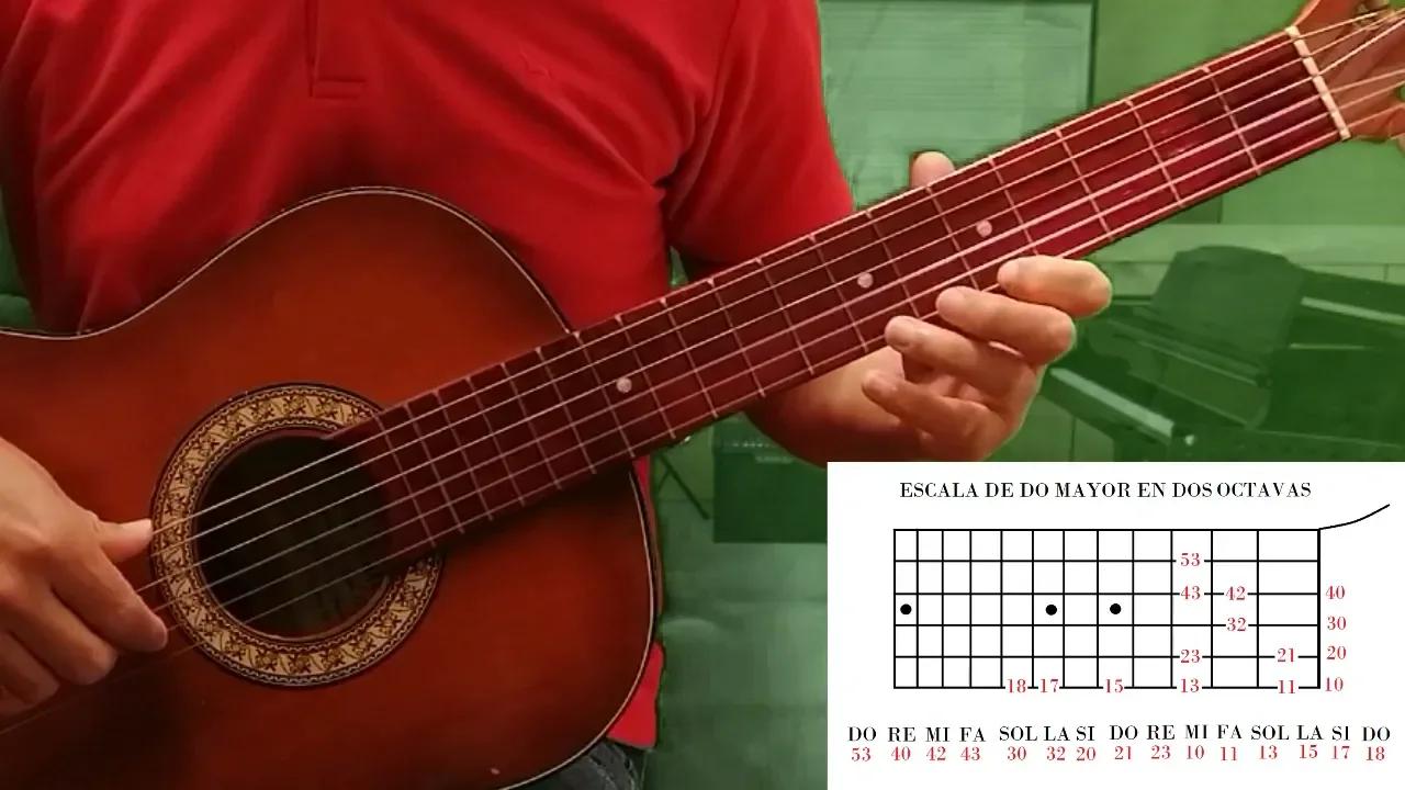 DIGITACION ESCALA DE DO MAYOR EN LA GUITARRA_DOS ESCALAS
