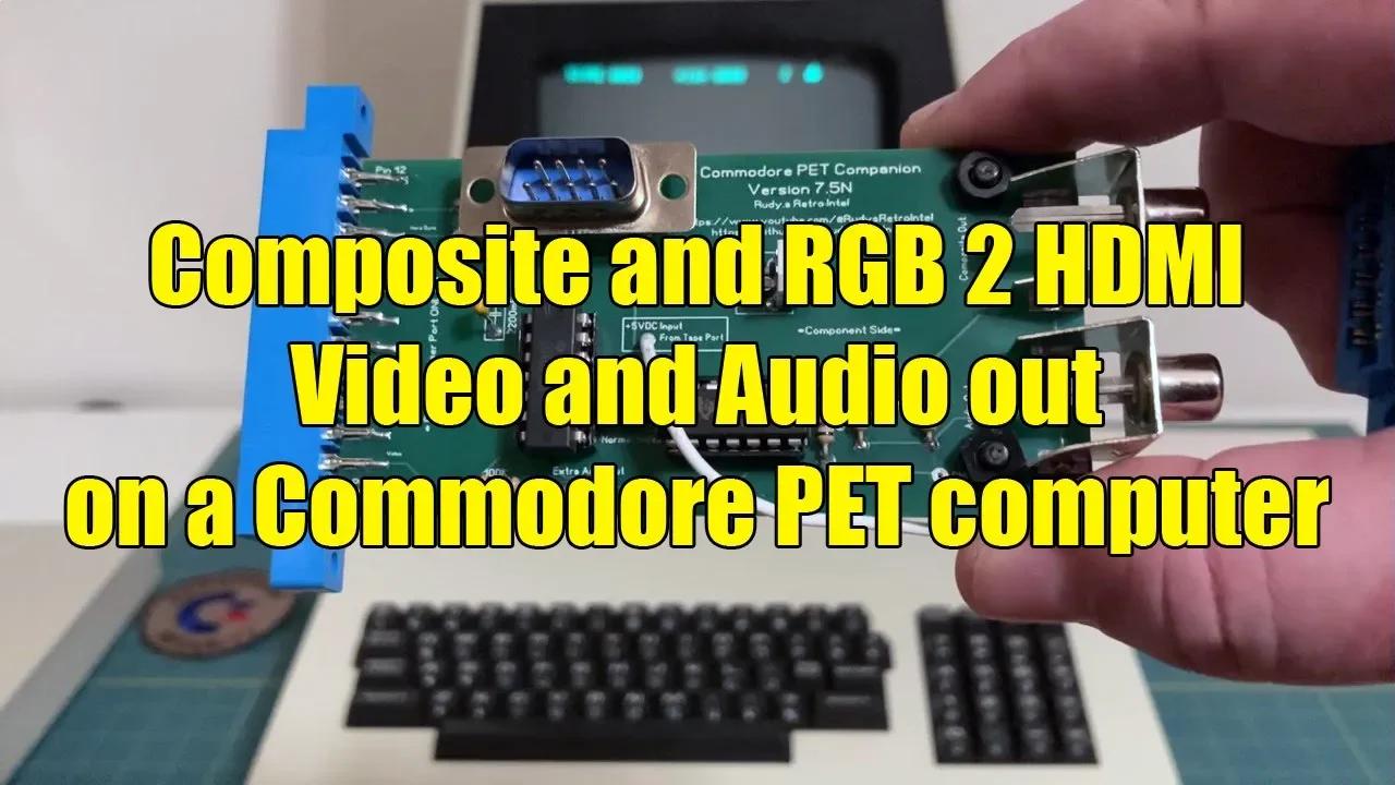Commodore PET Computer Composite & RGB2HDMI Video and Audio Out - Geek ...