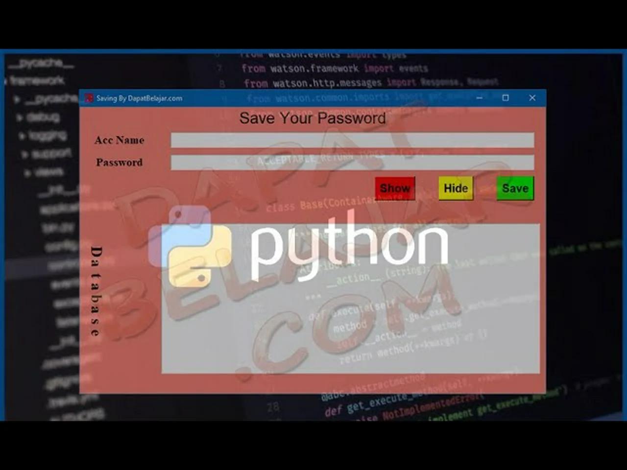 Saving Password - Python