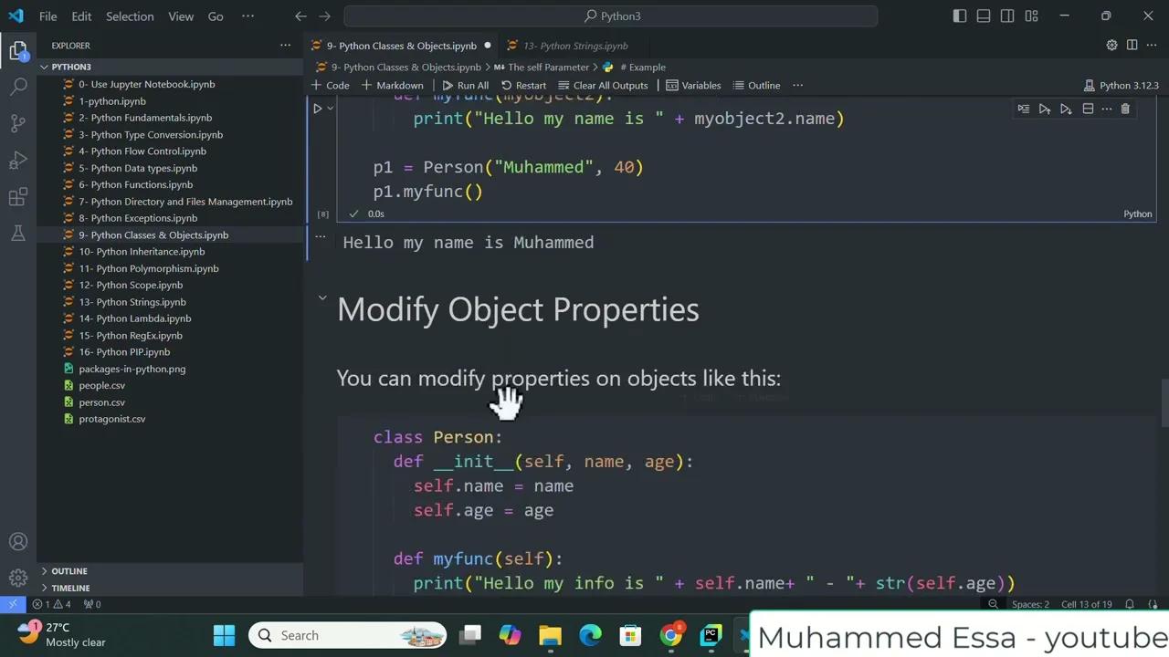 20- Python Classes and Objects