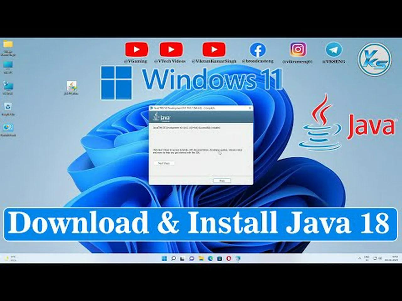 How to download and install java jdk 18 on windows 11 with java home 