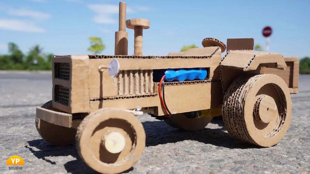 DIY RC Tractor from Cardboard - Easy Cardboard Crafts