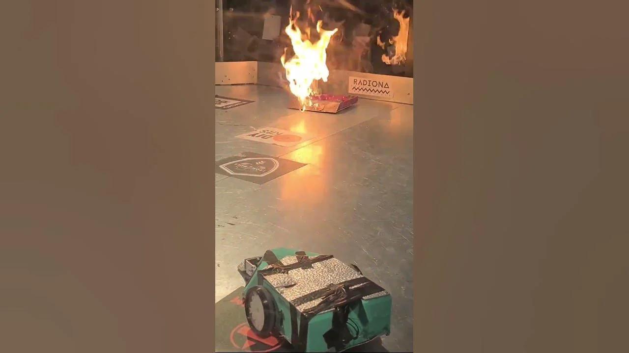 3d Printed Robot Vs Flamethrower Fight Botics 2022