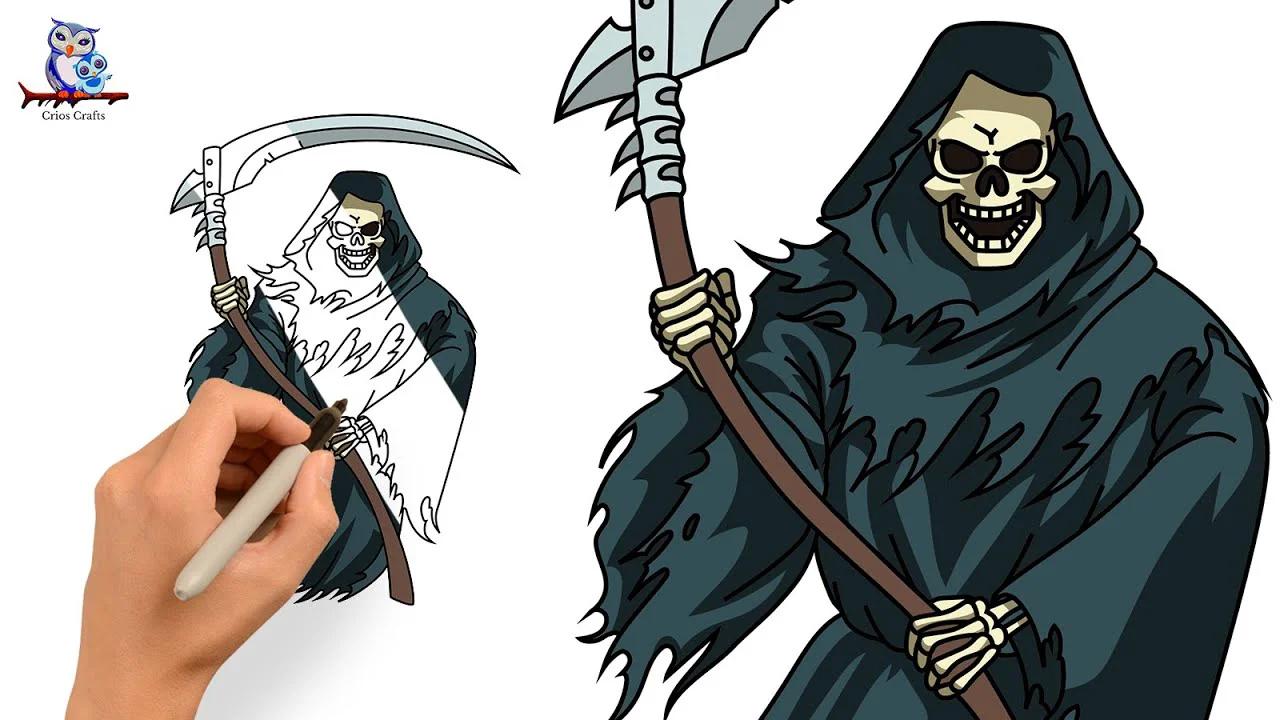 How to Draw The Grim Reaper - Step by Step