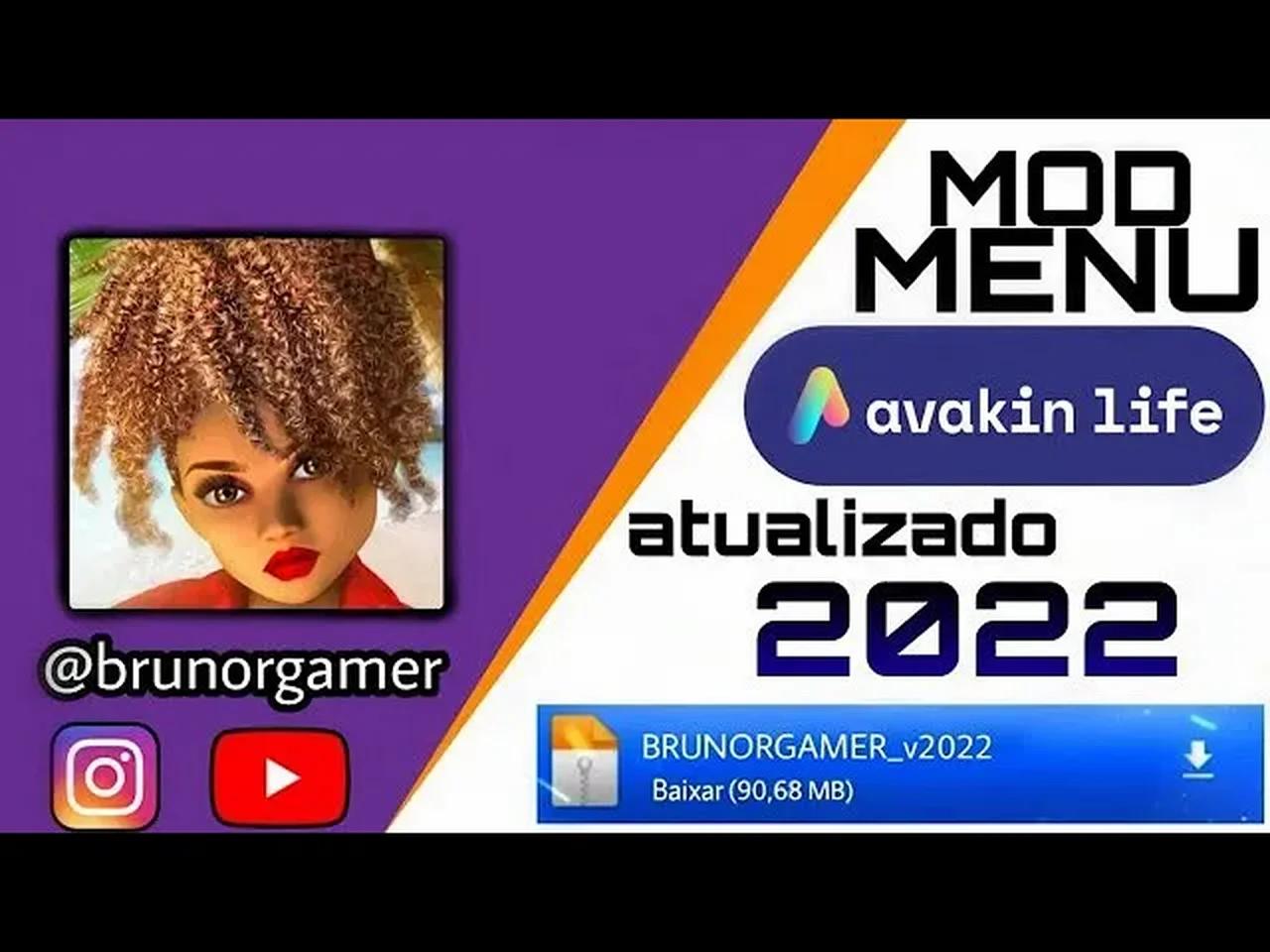COMO BAIXAR E INSTALAR O MELHOR MOD MENU AVAKIN LIFE 2022 DINHEIRO ...
