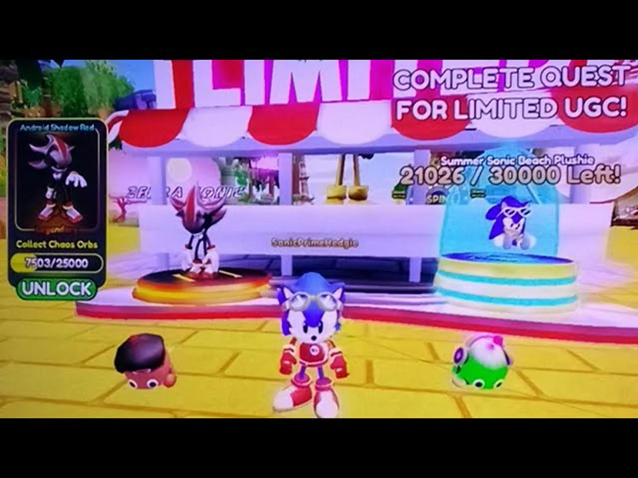 Sonic Speed Simulator Update Android Shadow Red & Summer Sonic Plushie ...